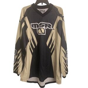 MSR Axxis Motocross Jersey 3XL Black Tan Long Sleeve MX Off-Road Gear